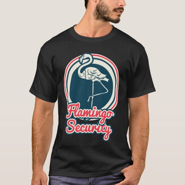 Flamingo Security Uniform Combat Retro  T-Shirt (Vorderseite)