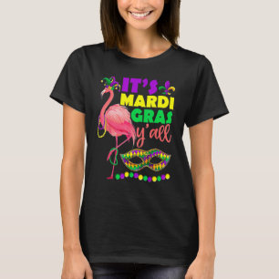 Flamingo Sein Mardi Gras Yall Carnival Jester Hat T-Shirt