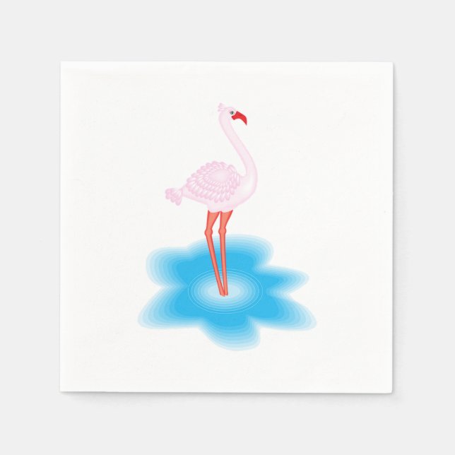 Flamingo Serviette (Vorderseite)