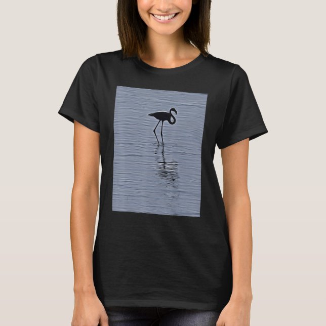 Flamingo Silhouette Akrylic Art T-Shirt (Vorderseite)