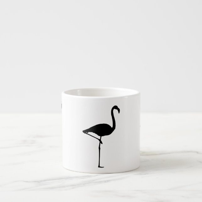 Flamingo-Silhouette Espressotasse (Vorderseite)