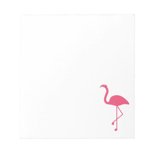 Flamingo Silhouette Pink Notizblock (Vorderseite)