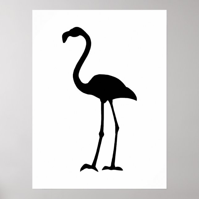 Flamingo Silhoutte Poster (Vorne)