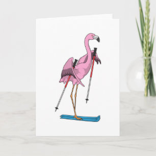 Flamingo Skier Ski Karte