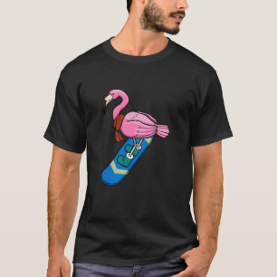 Flamingo Snowboarden Wintersport Hobby T-Shirt