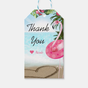 Flamingo Sommer Strand Geburtstagsfeier Individuel Geschenkanhänger