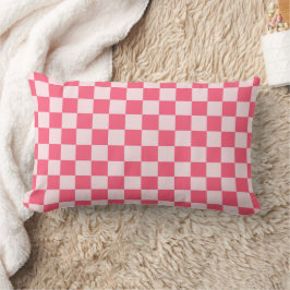 Flamingo sorbet checkerboard pattern lendenkissen