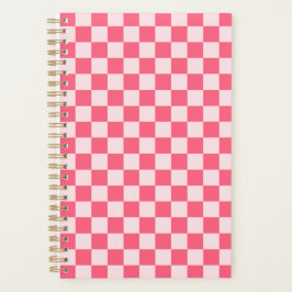 Flamingo sorbet checkerboard pattern planer