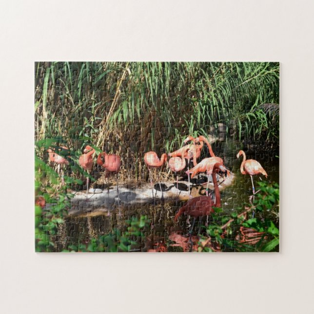 Flamingo-Spannvorrichtung sah Puzzlespiel Puzzle (Horizontal)
