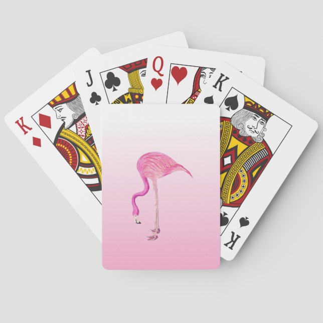 Flamingo-Spielkarten Spielkarten (Rückseite)
