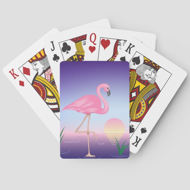 Flamingo-Spielkarten Spielkarten (Rückseite)