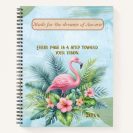 Flamingo Spiral Notebook mit individuellem Angebot Notizbuch