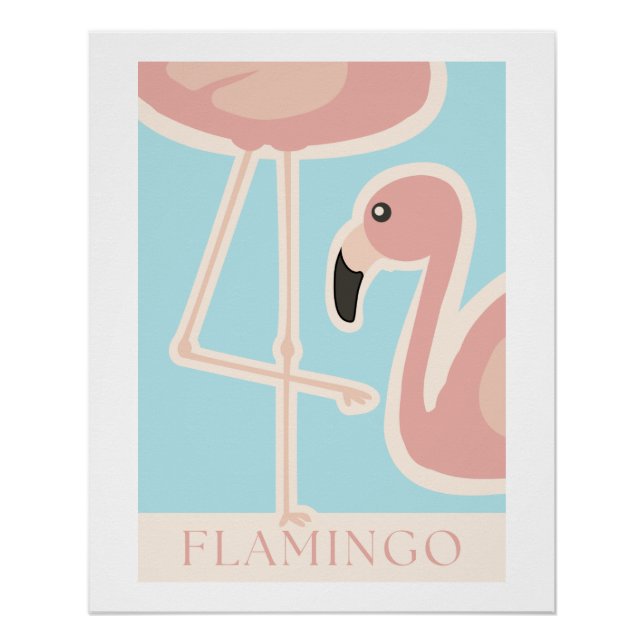 Flamingo Split Poster (Vorderseite)