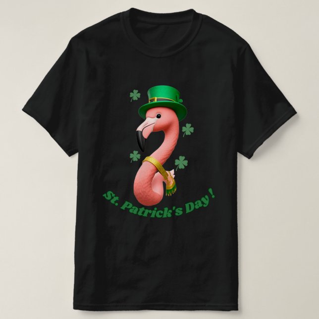 Flamingo St. Patrick’s Day T-Shirt | Süße irische  (Design vorne)