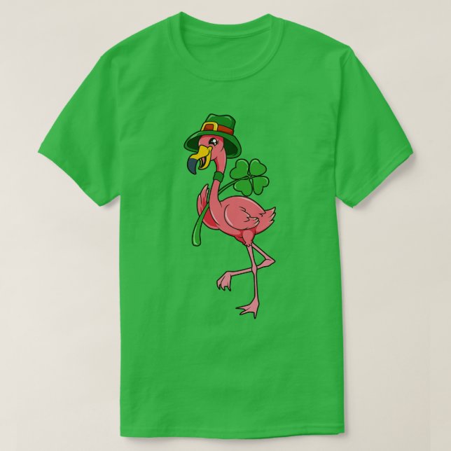 Flamingo St Patricks Flamingo T-Shirt (Design vorne)
