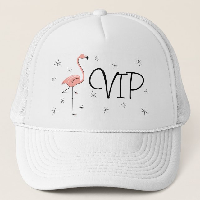 Flamingo Stars 'VIP' Trucker hat Truckerkappe (Vorderseite)