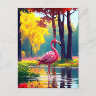 Flamingo Stehend im See-365476 Ankündigungspostkarte