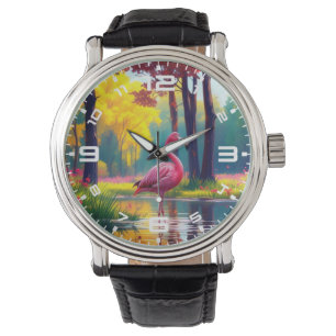 Flamingo Stehend im See-365476 Armbanduhr
