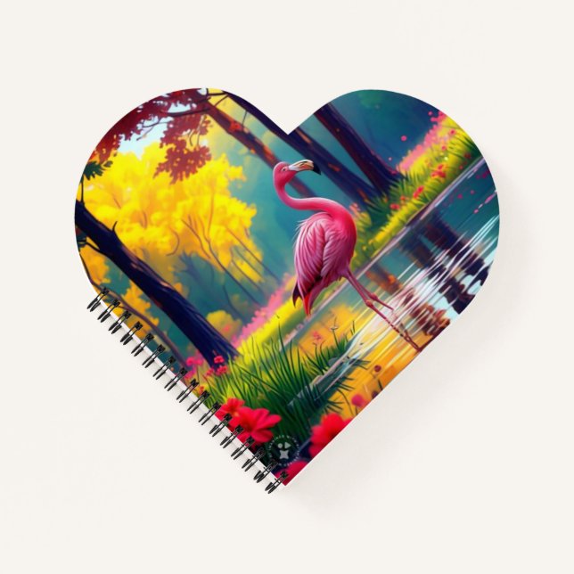 Flamingo Stehend im See-365476 Notizbuch (Vorderseite)