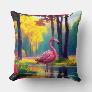 Flamingo steht im See-36547 Kissen