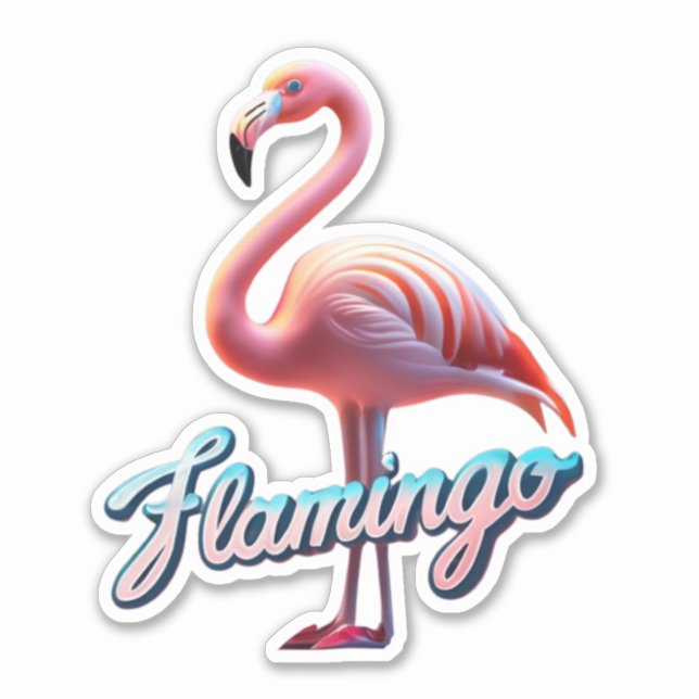 Flamingo Sticker, die Sie zum Lächeln bringen Aufkleber (Vorderseite)