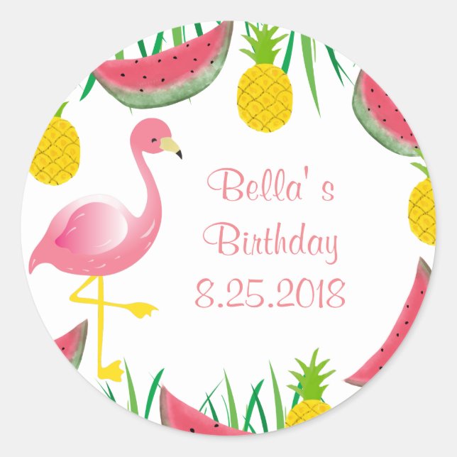 Flamingo Stickers (Vorderseite)