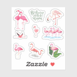 Flamingo Stickers Aufkleber