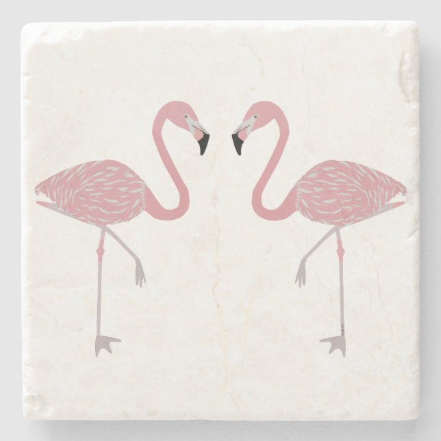 Flamingo Stone Untersetzer (Vorderseite)