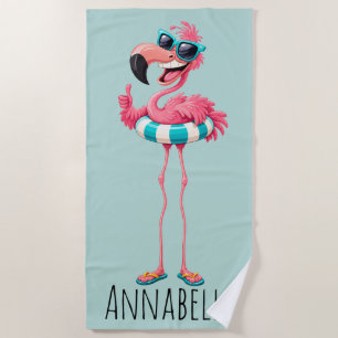 Flamingo-Strand Personalisieren Strandtuch
