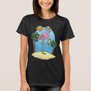 Flamingo Strand Sonnenbrille Sommer T-Shirt