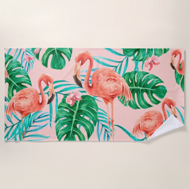 Flamingo Strandtuch (Vorderseite)