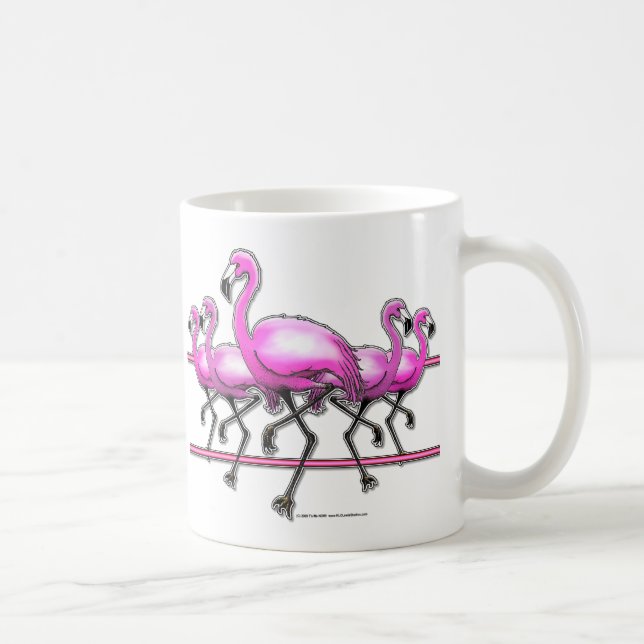 Flamingo-Streifen Kaffeetasse (Rechts)