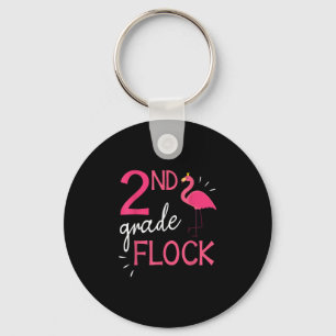 Flamingo Student Senior Happy 2nd Grade Flock Schlüsselanhänger