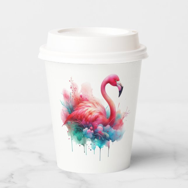 Flamingo Sublimierung-95159 Pappbecher (Vorderseite)