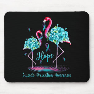 Flamingo-Suizidpräventionsbewusstsein Mousepad