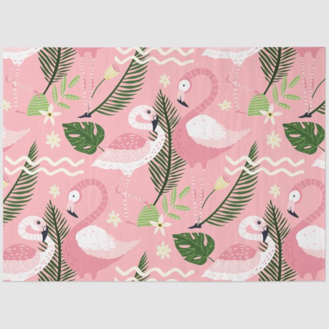 Flamingo Summer Collection 1 Design 3 Seidenpapier (Vorderseite)