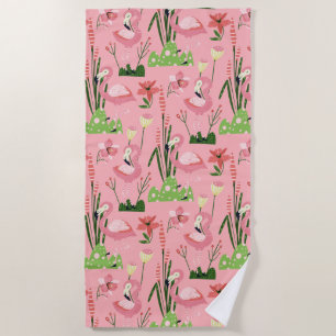 Flamingo Summer Collection Ein Design 4 Strandtuch