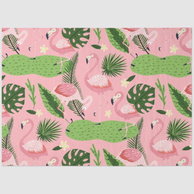 Flamingo Summer Collection ein Design 5 Seidenpapier (Vorderseite)