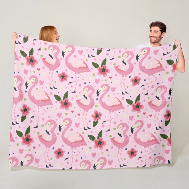 Flamingo Summer Collection ein Design 9 Fleecedecke (Beispiel)