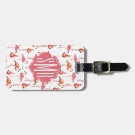 Flamingo Summer | Monogramm | Gepäckmarke Gepäckanhänger
