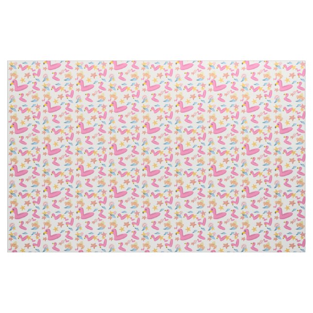 Flamingo summer party  stoff (Fat Quarter (45,7 x 55,9 cm))