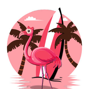 Flamingo Summer Pink 80er Vintag Retro T-Shirt