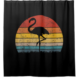 Flamingo Sunset Flamingo Gift Duschvorhang