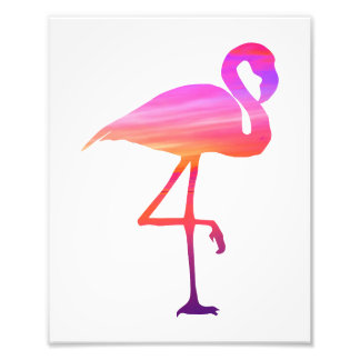 Flamingo Sunset Print Fotodruck