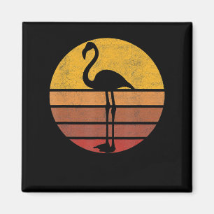 Flamingo  Sunset Trendy Animal Silhouette Flamingo Magnet