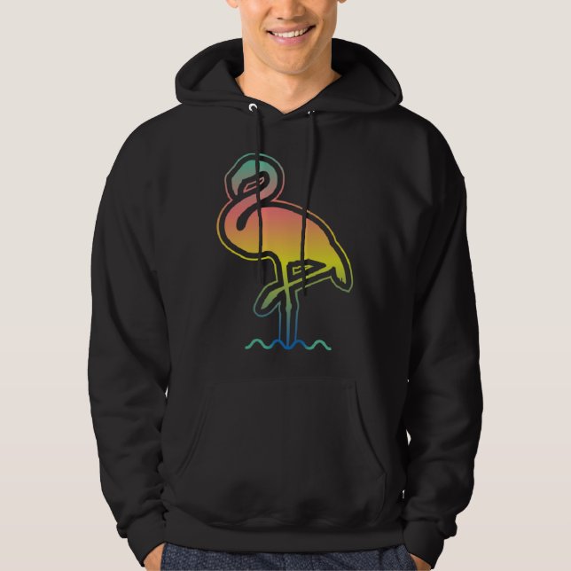 Flamingo Sunset Vibes  Summer Family Vacation Isla Hoodie (Vorderseite)
