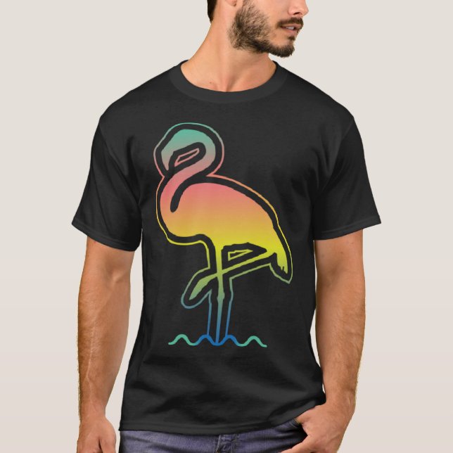 Flamingo Sunset Vibes  Summer Family Vacation Isla T-Shirt (Vorderseite)