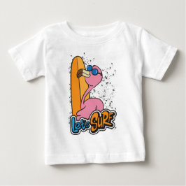 Flamingo Surfer Baby T-shirt
