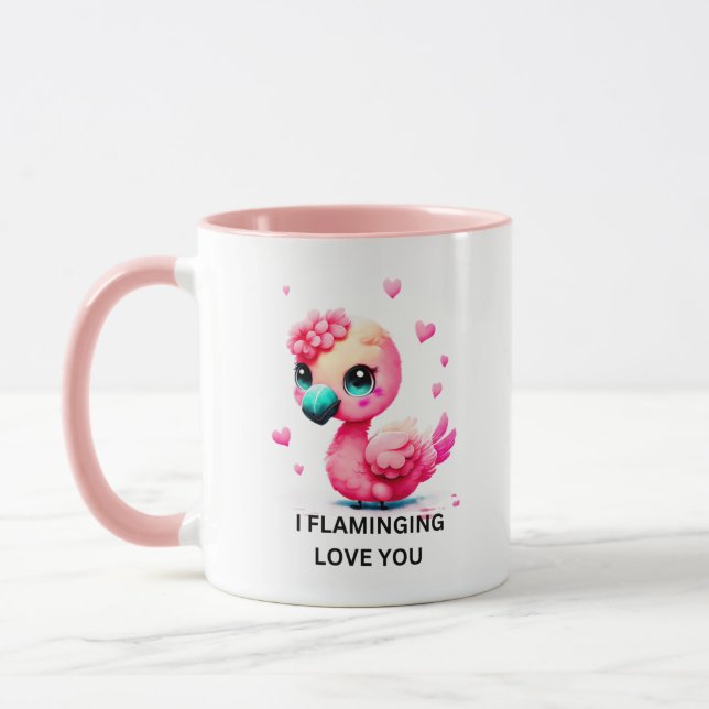 Flamingo Tasse, Geschenk für Flamingo Lover, Tasse (Links)