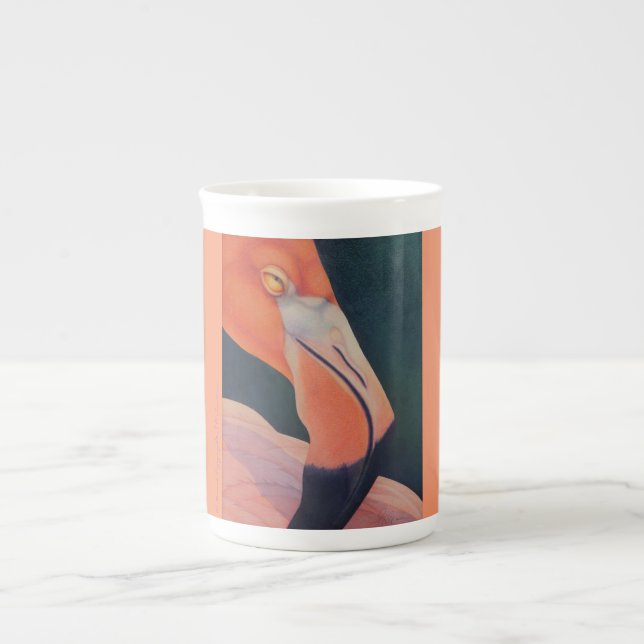 Flamingo-Tasse Prozellantasse (Vorderseite)
